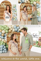 297PCS Cocomigo Green A New Chapter Begins Baby Shower Kit, 25 Guests - Image 7