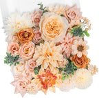 TINGE TIME Artificial Wedding Flower Combo, Rose Peony Blush Champagne by TINGETIME