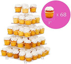 Jusalpha Large 5 Tier Acrylic Square Cupcake Stand Cake Stand for Party - Image 2