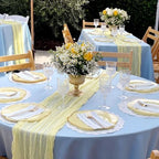6 Pcs Butter Yellow Cheesecloth Table Runner 118" Cloth Runner - Image 5