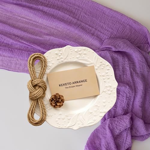 10Pcs Lilac Cheesecloth Table Runner 120 Inches for Party Home Decor - Image 3