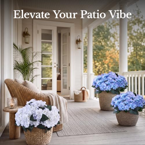 Upgraded 7-Head Hydrangea Artificial Flowers for Outdoor, UV Resistant - Image 5