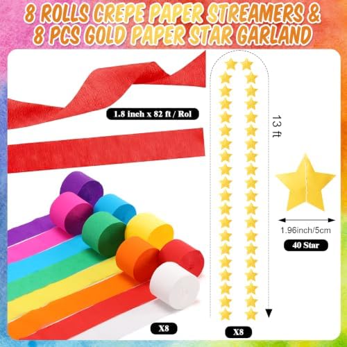 TaoBary Rainbow Party Decorations 1200 Sheet Paper Chain, Vibrant, Same Size - Image 6