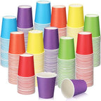 300 Pack 8 oz Rainbow Disposable Paper Cups, 6 Birthday Party Colorful Cups by Mimorou