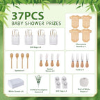 Baby Shower Prizes for Game Winners Bodysuit Shaped Cheese Board Gift with Spoons Butter Spreaders Gift Bags Kitchen Towels Bridal Shower Party Favors for Guests (Bodysuit Shaped, 4 Sets) - Image 3
