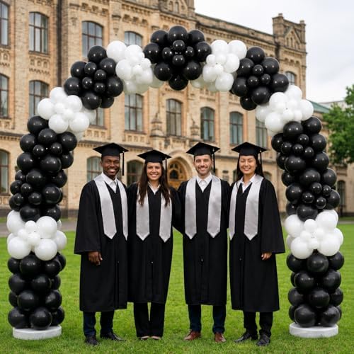 PMU DIY Professional Balloon Arch Premiere Kit (Black and White) Balloon Garland for Party Decoration, Decoration Kit for Birthday Party, Wedding, Graduation, Baby Shower (41698-61646-73005) Pkg/1 - Image 3