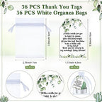 Mtlee 36 Sets Baby Shower Favors for Guest, Succulent Candle Bulk, Greenery - Image 4