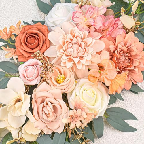 Burnt Orange Fall Wedding Arch Flowers Set of 2 - Image 4