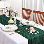 6 Pack Emerald Green Cheesecloth Table Runner 10Ft 23 x 120 Inch - Image 5