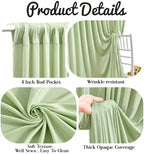 20ft x 10ft Sage Green Backdrop Curtains, 4 Panels Sage Drapes for Backdrop - Image 6
