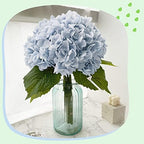 Yatim 21In Blue Artificial Hydrangea Flowers with Stems 5 Pcs - Image 5