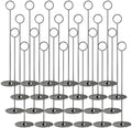 Urban Deco 24PK Table Number Holders Place Card Holders 12 Inch Table Card Holders Steel Card Holders for Photos, Food Signs, Memo Notes, Weddings, Restaurants, Birthdays (Black 24PK) by UrbanDeco
