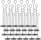 Urban Deco 24PK Table Number Holders Place Card Holders 12 Inch Table Card Holders Steel Card Holders for Photos, Food Signs, Memo Notes, Weddings, Restaurants, Birthdays (Black 24PK) by UrbanDeco