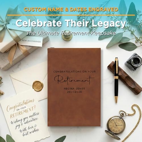 On The Rox Personalized Retirement Journal for Women and Men - Custom Retirement Book with Name and Date - Retirement Gift for Officemates, Coworker and Boss - Small & Large Sizes - Image 7
