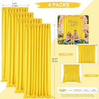 Yellow Backdrop Curtains 20ftx10ft Birthday Polyester Photo Drapes - Image 3