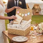 Wicker Card Basket, Wedding Card Basket with Letter Flag Decorative - Image 6