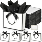 DOYIDE 50 Pcs Thank You Gift Bags with Tissue Paper & Handles, 9x7x3.1inch by DOYIDE