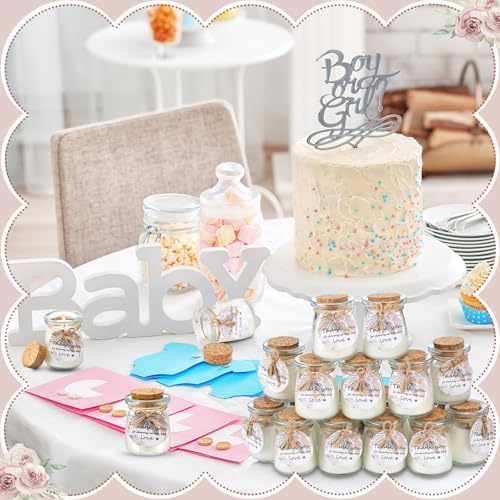 Threlaco 20 Pcs Boho Baby Shower Favor Candle Glass Jar - Image 5