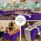 Fitable 8 Pack Purple Tablecloths 120 Inch Round for 48"-96" Tables - Image 5