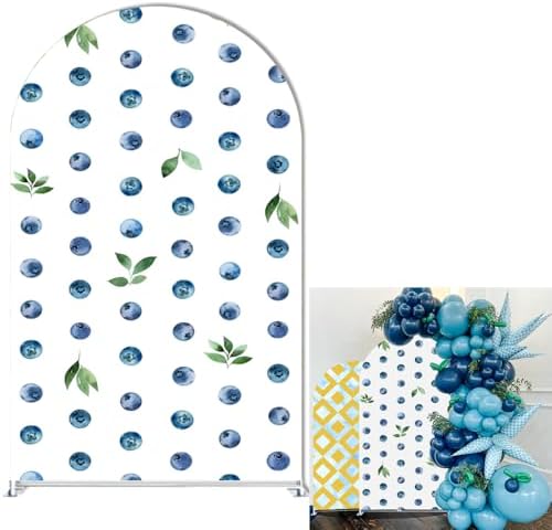 Blueberry Arch Backdrop Cover for Birthday Baby Shower Wedding Party Decoration,Elastic Fabric Background (Width=35"(90cm),Height=72"(180cm),GUS-Arch-GX-900) by AOSTO
