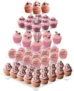 Cupcake Stand,5 Tier Large Cupcake Holder, Square Cupcake Tower Tree, Clear Cupcake Stand, Dessert Pastry Display Stand for Wedding, Party, Birthday by YestBuy