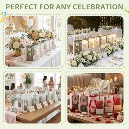 28Pcs Baby Shower Prizes for Game Winners 4 Sets Wooden Cheese Board Fork Butter Spreaders Towel Thank You Card and Gift Bags for Baby Shower Wedding Bridal Shower Favors Housewarming (Acacia, 4) - Image 5