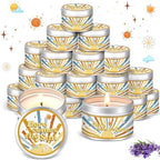 MTLEE Baby Shower Party Favors Candles Lavender Scented Baby Shower Favors for Guests Rustic Tealights Candles Gender Reveal Return Gifts(Yellow,Here Comes the Son,1.2 oz,24 Pcs) by CelebrateEveryMoment