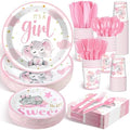 Dandat 350 Pcs Baby Shower Set, Elephant, Pink by Dandat