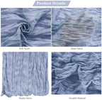 30 Pack Dusty Blue Cheesecloth Table Runner 9FT Rustic Sheer Table Runners 17x108 Inch Gauze Boho Runner for Wedding Bridal Baby Shower Birthday Party Table Decorations - Image 4