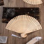 Qunclay 60 Pcs Wooden Hand Fans for Wedding Guest Favors,Simple Style - Image 6