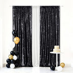 Eternal Beauty Black Sequin Backdrop Curtains, 4 Panels 2x8FT - Image 4