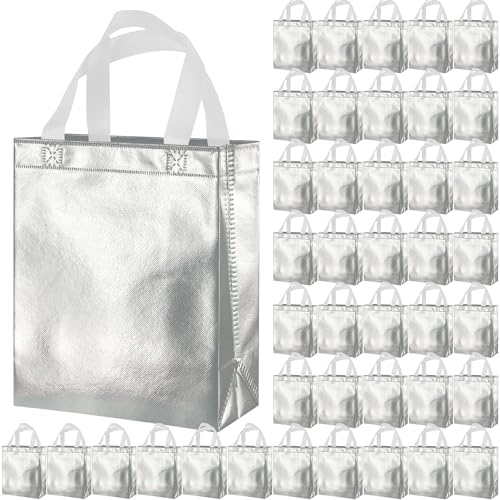 BLEWINDZ 100 Medium Reusable Gift Bags with Handles - Ideal Party Favors & Shopping Bags (10 Colors) by BLEWINDS