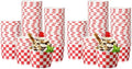 Zopeal 50 Count Red and White Checkered Ice Cream Cups Disposable Race Car by Zopeal