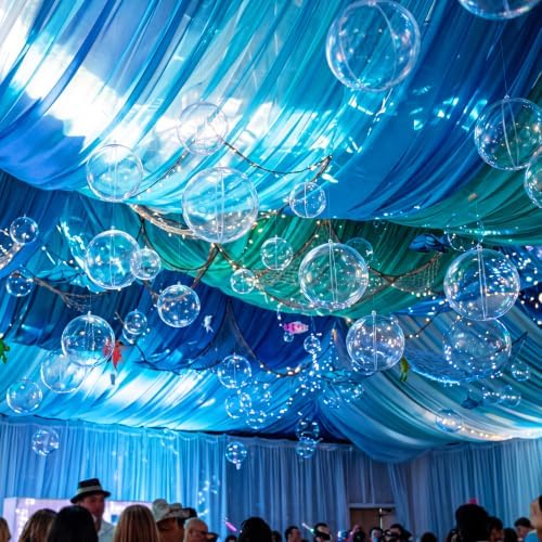 30 Pcs Transparent 3D Bubble Party Decorations, 2 Large Sizes by Unknown