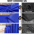 50x10ft Royal Blue Backdrop Curtain Panels for Parties - Wrinkle Free Polyester Photo Curtain Backdrop Wedding Back Drop Fabric Drapes for Party Decorations Background for Photography - Image 4