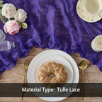 12 Pack Purple Cheesecloth Table Runners, 120 Inch 10Ft Gauze Table Runner for Wedding Birthday Party Baby Shower Decorations - Image 4
