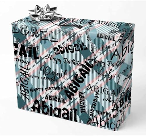 AOFUN Personalized Gift Just Because Gifts For Her Funny Gifts For Friends Love Wrapping Paper Cute Gifts For Best Friends Wrapping Paper Birthday 5 Rolls 58" x 23" by Unknown