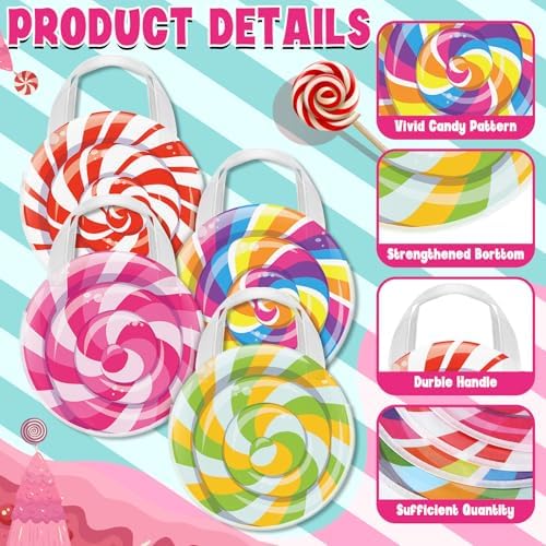 Sweetude 36 Pcs Candy Donut Bag for Party Favor Candyland Bags, Lollipop - Image 3