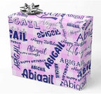AOFUN Personalized Name Text Cute Birthday Wrapping Paper Christmas Wrapping Supplies Wrapping Paper For Men Personalized Name Text Custom Name Gift 3 Rolls 58" x 23" by Unknown