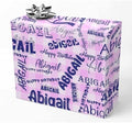 AOFUN Personalized Name Text Custom Name Gift Cute Birthday Wrapping Paper Personalized Christmas Gift With Name/Date Cool Wrapping Paper Custom Name Gift 5 Rolls 58" x 23" by Unknown