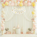 16x10FT Ivory Backdrop Curtains for Wedding Parties, Wrinkle Free Polyester Photography Backdrop Drapes for Wedding Baby Shower Birthday Parties Stage Background Stand Decorations 4x10ft,4 Panels by Partisky