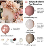DIY Doubled Layer Cream Peach Apricot Balloons Garland Retro Pink Ballon Kit Chrome Rose Gold Globos Wedding Birthday Baby Shower Party Decor - Image 2