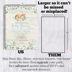 Custom Baby Shower Invites Oh Deer Invitation for Boys 20 5x7 Custom Personalized Wildlife Invites With Envelopes - Unique Little Deer Baby Shower Cards - Image 7