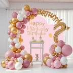 SuuWoee Wedding Arch Backdrop Stand Set of 2 With Pink Cover (7.2FT+6FT) - Image 7