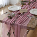 10Pcs Dusty Rose Cheesecloth Table Runner 120 Inches for Party Home Decor by KEKETOARRANGE