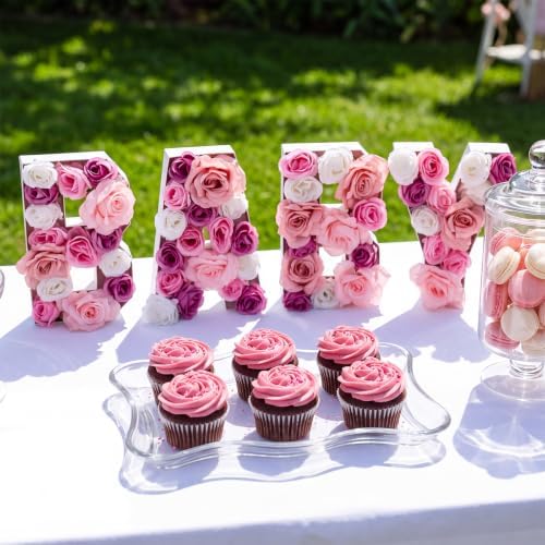 4 Pcs Baby Fillable Letter Boxes Shaped Charcuterie Boards by Unknown