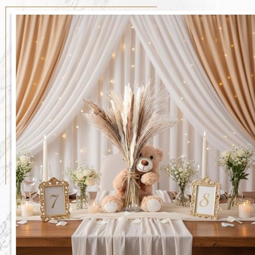 Canlierr 12 Sets Baby Shower Centerpieces Bear Vase Pampas,Glass,Boho - Image 5