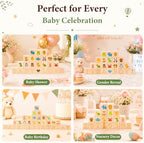 85 PCS Baby Shower Blocks Game Kit Templates to Paint, DIY Baby Shower Games & Gender Reveal Activity Set, 52 Wooden Blocks to Decorate, Includes 24 Acrylic Markers, Game Sign & 8 Templates to Paint - Image 5