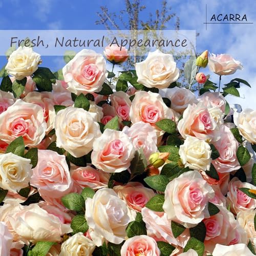 Artificial Flower Wall Backdrop 8×8 ft (2.4×2.4 m), 2 Panels 4×8 ft Each, Realistic Blooms for Wedding Ceremony, Photo Booth & Baby Shower,Stand/Frame Not Included - Image 6