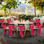 Rose Red Satin Chair Sashes Bows, 50 Pcs, 6 x 108 inch - Image 2